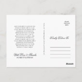 ダークパープルフローラボホ結婚ゴシックの感謝 ポストカード (裏面)