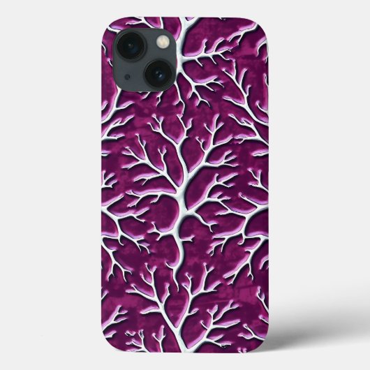 ダークパープルブランチiPhoneケースアーティスティックスタイル Case-Mate iPhoneケース (裏面)