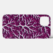 ダークパープルブランチiPhoneケースアーティスティックスタイル Case-Mate iPhoneケース (裏面 (横))