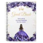 ダークパープルプリンセスキンセアニラゲストブック ノートブック (正面)