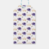 ダークパープルプリンセスクインセアニラハッピーバースデー ギフトタグ (裏面)