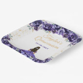 ダークパープルプリンセスフローラキンセアニラ ペーパープレート (傾斜あり)