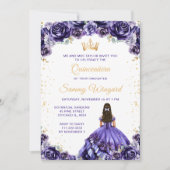 ダークパープルプリンセスフローラキンセアニラ 招待状 (正面)
