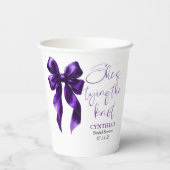 ダークパープルボウ シーズ タイング ザ ノット ブライズシャワー 紙コップ (裏面)