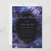 ダークパープルボホウィッチクリスタルブライダルシャワー 招待状 (正面)