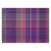 ダークパープルマドラスプレイドストライプパターン テーブルクロス (正面(横))
