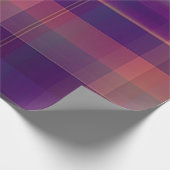 ダークパープルマドラスプレイドストライプパターン ラッピングペーパー (角)