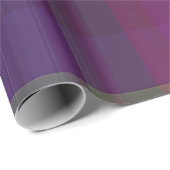 ダークパープルマドラスプレイドストライプパターン ラッピングペーパー (ロールコーナー)