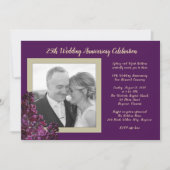 ダークパープルライラックの写真 ウェディングアニバーサリーイベント 招待状 (正面)