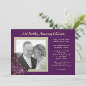 ダークパープルライラックの写真 ウェディングアニバーサリーイベント 招待状 (スタンド正面)
