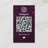 ダークパープルラメInstagram 名刺 (裏面)