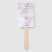 ダークパープルローズ フローラル ゴシック ウェディングプログラム ハンドファン (裏面)