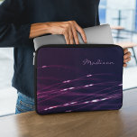 ダークパープル名前をカスタムするラップトップスリーブ15" ラップトップスリーブ<br><div class="desc">抽象芸術濃い紫色のイメージ、カスタマイズ可能な名前</div>