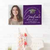 ダークパープル大学院写真2025卒業パーティー 横断幕 (インサイチュ)