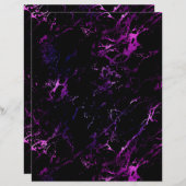 ダークパープル大理石銀河系スクラップブック紙シート (正面/裏面)