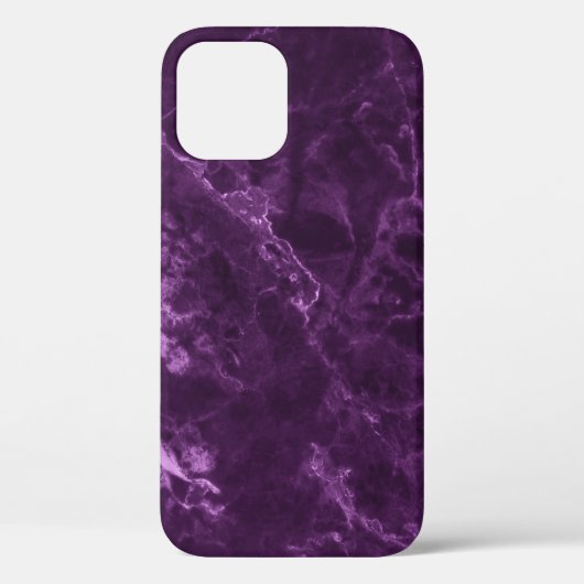 ダークパープル大理石：贅沢な質感。 Case-Mate iPhoneケース (裏面)