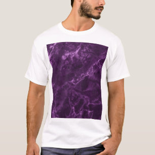 ダークパープル大理石:贅沢な質感。 Tシャツ