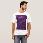 ダークパープル大理石：贅沢な質感。 Tシャツ (正面フル)