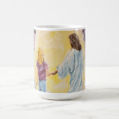 ダークパープル歩く コーヒーマグカップ (中央)