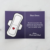 ダークパープル漫画パッドタンポン10代の第1期 カード (内部)