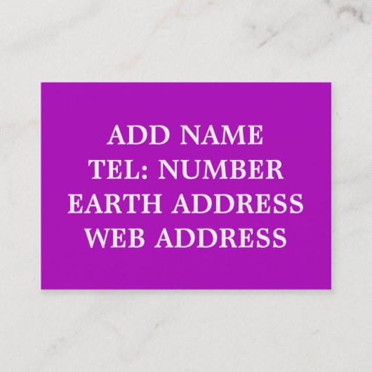 ダークパープル無地のカラー名刺 名刺 (正面)