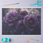 ダークパープル牡丹ゴシックデクページ 薄葉紙 (クラフト)