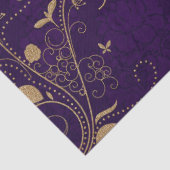 ダークパープル王室のと金ゴールド・スクロールの切り離 薄葉紙 (詳細)