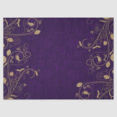 ダークパープル王室のと金ゴールド・スクロールの切り離 薄葉紙 (正面)