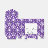 ダークパープル白ヴィンテージダマスクパターン フェイバーボックス (折り畳みなし)