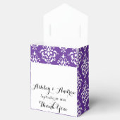 ダークパープル白ヴィンテージダマスクパターン フェイバーボックス (オープン)