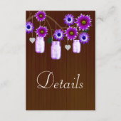 ダークパープル素朴フローラメーソンジャース詳細 エンクロージャーカード (正面)