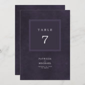 ダークパープル結婚のシンプルクラシック (正面/裏面)