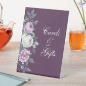 ダークパープル結婚のペデスタルサイン 台座サイン (インサイチュ)