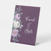 ダークパープル結婚のペデスタルサイン 台座サイン (正面)