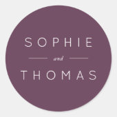 ダークパープル結婚ズ ラウンドシール (正面)