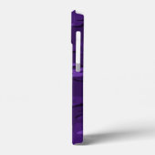 ダークパープル迷彩柄カスタム文字 Case-Mate iPhoneケース (裏面 / 左)