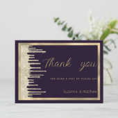 ダークパープル金ゴールドラグジュアリーグリッタードリップスサンキューユナイテッド 招待状 (スタンド正面)