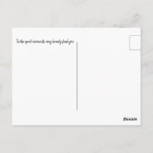 ダークパープル開花植物芸術デザイン ポストカード (裏面)