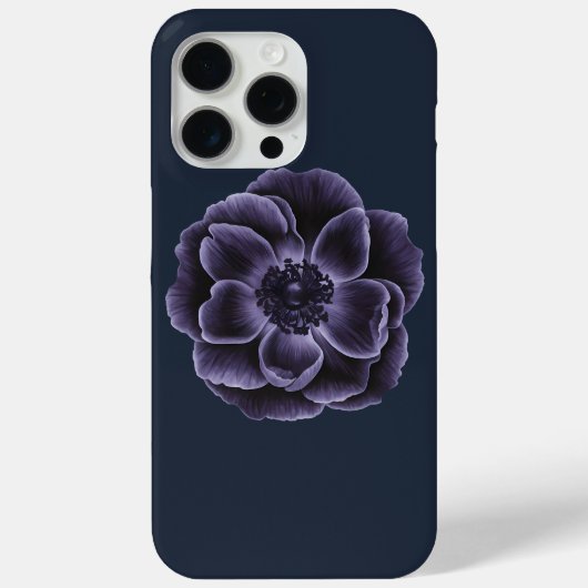 ダークパープル開花植物芸術デザイン Case-Mate iPhoneケース (裏面)