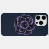 ダークパープル開花植物芸術デザイン Case-Mate iPhoneケース (裏面 (横))