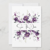 ダークパープル スミレの芍薬 Save the Date セーブザデート (正面)