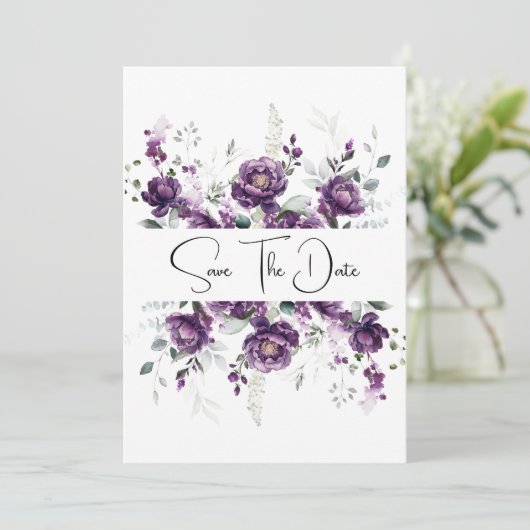 ダークパープル スミレの芍薬 Save the Date セーブザデート (スタンド正面)