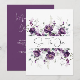 ダークパープル スミレの芍薬 Save the Date セーブザデート