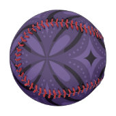 ダークパープル レトロ パターン 野球ボール (正面左)