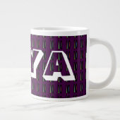 ダークパープル(深い色ストライプ) ジャンボコーヒーマグカップ (右)