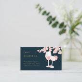 ダークパール シャンパン レトロ ブライダルシャワー 登録 エンクロージャーカード (スタンド正面)