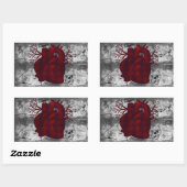 ダークヒューマンハートシール 長方形シール (シート)