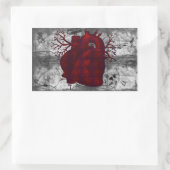 ダークヒューマンハートシール 長方形シール (バッグ)