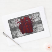 ダークヒューマンハートシール 長方形シール (封筒)