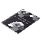 ダークビクトリアンフローラロマンチック引用文 ノートブック (左側)